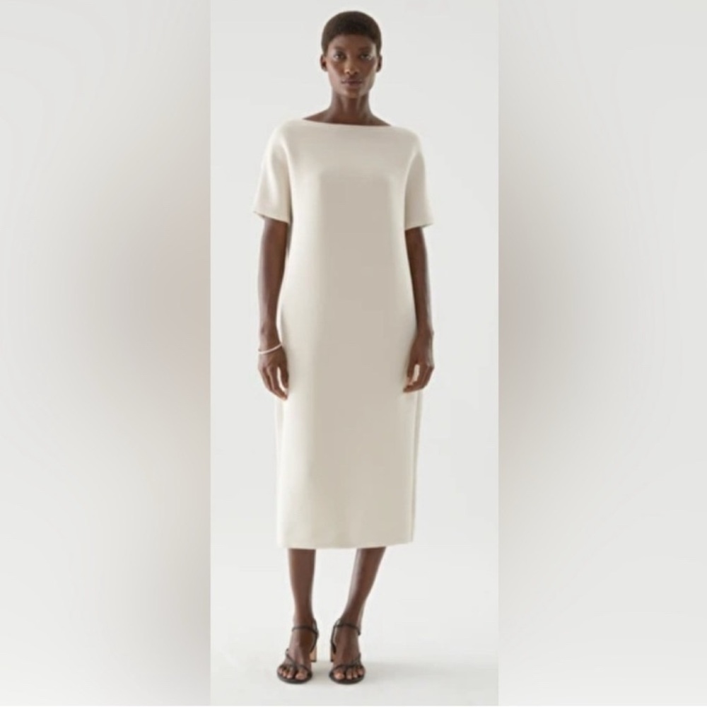 COS Cream Midi Dress